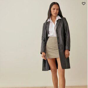 Reformation Suzie Skirt in Beige Check